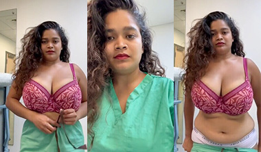 Indian Tanker Nurse – Strip Teasing Big Boobs Show