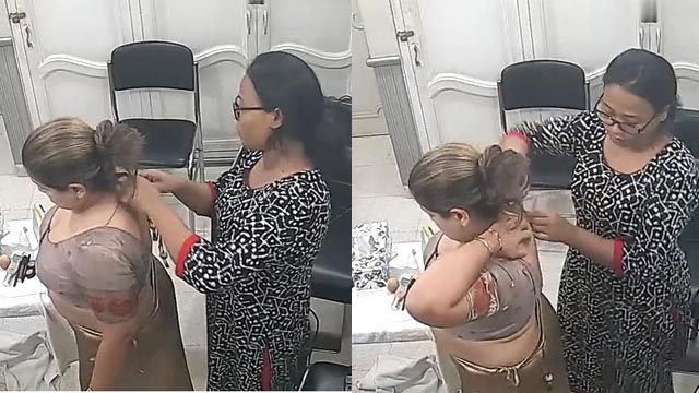 Horny Rich Bhabhi Changing Parlour In CCTV Captured – malluporn