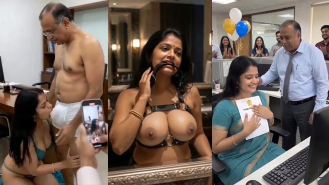 Office Aunty Fucking Her Boss for Promotion Viral Leak