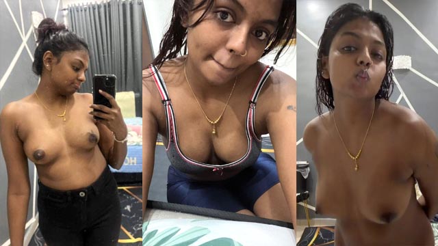 Dusky SG Tamil Girl Big Boobs Pressing Pussy Fucks