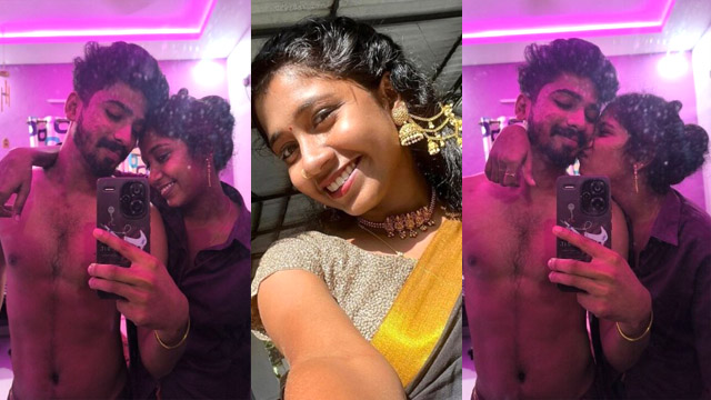 Dusky Tamil Slim Girl Fucking hardly By Lovers